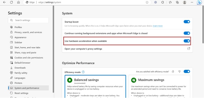 Using hardware accelerated