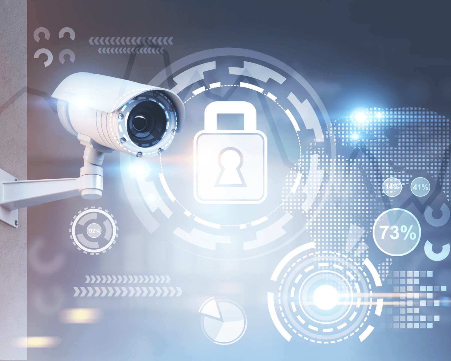 White security camera