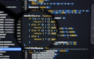 A computer screen with code.