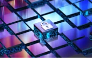 A computer interface with one of the chips has a lock signifying online security.
