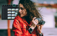 Woman holding a camera